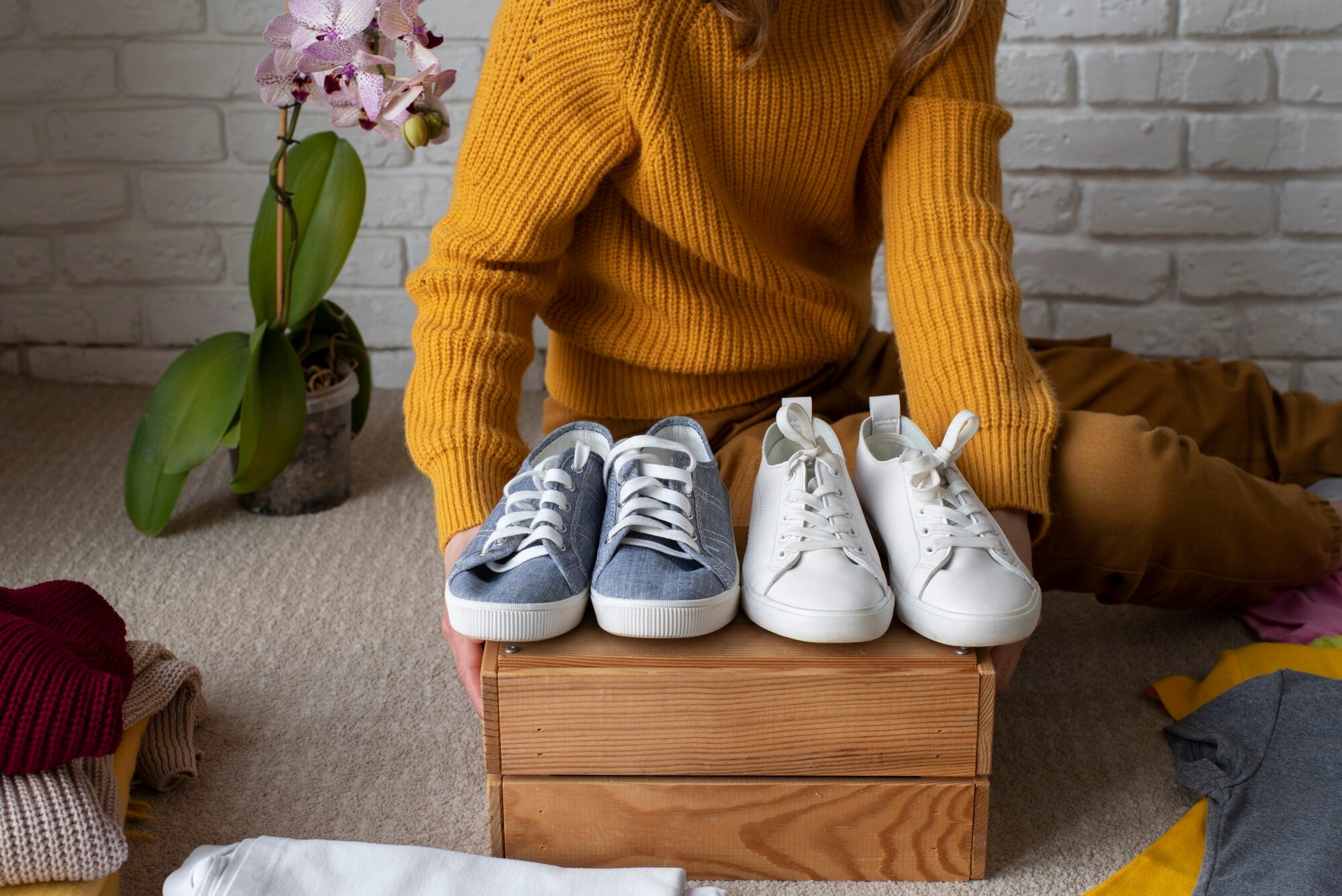 Zapatos cómodos e indumentaria ligera